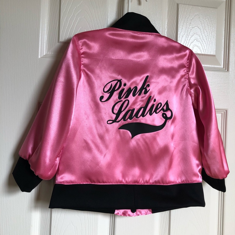 Pink Ladies Bomber Jacket - size 4T (pageant ooc)